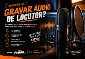 Eu vou gravar um audio com voz de locutor