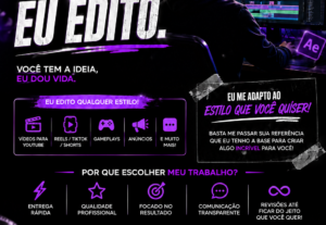 Eu vou Editar vídeos para você