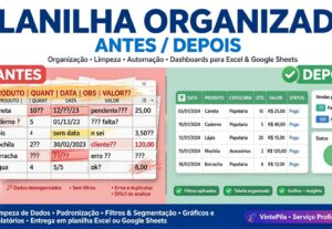 Eu vou Criar ou organizar planilhas