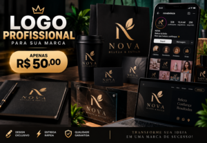 Eu vou fazer uma logo profissional moderna pra sua marca