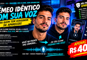 Eu vou Clone de IA , grave vídeos sem aparecer