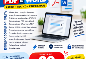 Eu vou Fazer edição de PDF e Word | Rápido e Profissional