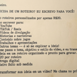 Eu vou fazer um roteiro original para você