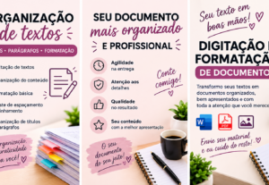 Eu vou Vou digitar e formatar seus textos e documentos