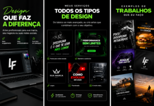 Eu vou criar designs profissionais para sua marca.