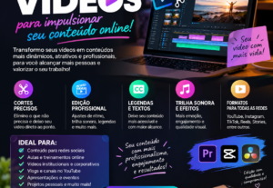 Eu vou Criar cortes de vídeos do seu material para engajamen...