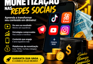 Eu vou ensino você monetizar no tiktok,Kwai, Instagram