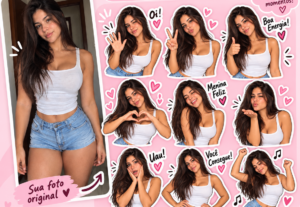 Eu vou fazer figurinhas personalizadas com a sua foto