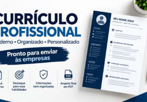 Eu vou criar um currículo profissional e moderno