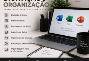 Eu vou Vou digitar e organizar seus documentos e dados