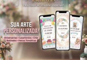 Eu vou Criar um convite digital personalizado para sua festa