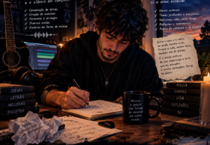 Eu vou escrever letras de musicas sem uso da ia