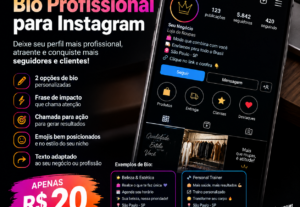 Eu vou Crio sua BIO profissional para Instagram