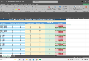 Eu vou Vou criar e organizar sua planilha no Excel