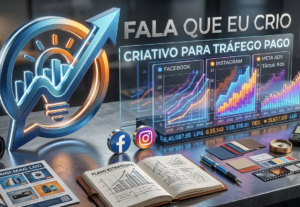 Eu vou Cria criativos para suas campanhas de tráfego pago