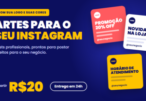 Eu vou criar artes com sua logo para o Instagram do seu negó