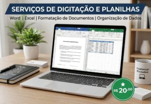 Eu vou digitar documentos no Word e planilhas no Excel