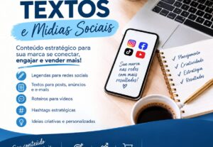 Eu vou Criação de textos para mídia sociais.