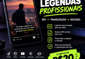 Eu vou transcrever e legendar seu vídeo profissionalmente