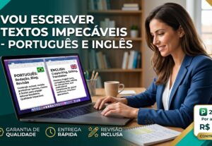 Eu vou Vou escrever textos impecáveis - português e inglês