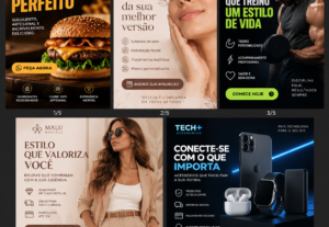 Eu vou criar 5 posts profissionais para o seu Instagram