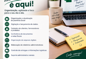 Eu vou Vou organizar planilhas, documentos.