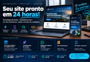 Eu vou Cria seu site em até 24 horas