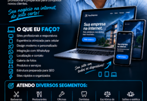 Eu vou Cria seu site profissional em menos de 24hrs