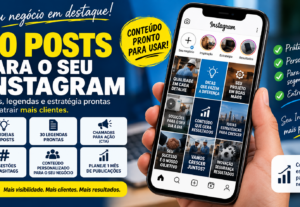 Eu vou criar 30 posts prontos para o Instagram do seu negóci...