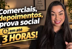 Eu vou Gravar o melhor comercial em 3 horas para você.