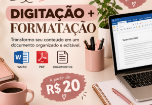 Eu vou digitar e formatar seu documento no Word