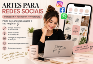 Eu vou criar posts e artes para redes sociais