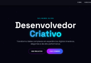 Eu vou fazer um site para você