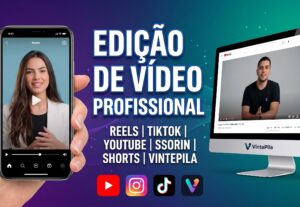 Eu vou editar os seus vídeos para o YouTube, Reels e TikTok.