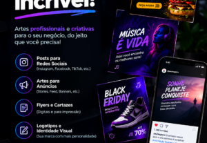 Eu vou criar artes profissionais para redes sociais