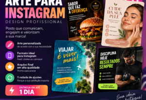 Eu vou Vou criar uma arte profissional para o seu Instagram