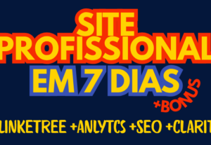 Eu vou um Site Profissional para seu negocio Com Analytics/S...