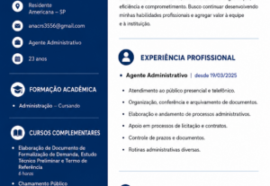 Eu vou Fazer seu currículo