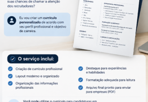 Eu vou fazer seu currículo a preço justo. A partir de seis R