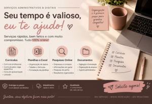 Eu vou oferecer serviços administrativos e digitais online
