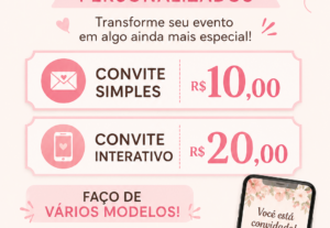 Eu vou Fazer convites virtuais dentre outros trabalhos.