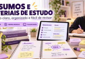 Eu vou criar resumos e materiais de estudo organizados
