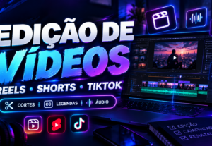 Eu vou Vou editar seus vídeos para Reels, Shorts e TikTok