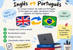 Eu vou traduzir o seu texto de Inglês para Português