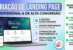 Eu vou criar uma Landing Page profissional e de alta convers...