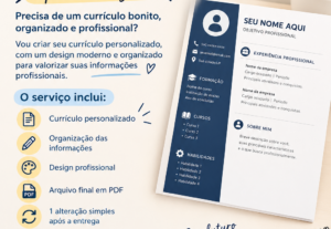 Eu vou criar um currículo profissional e personalizado