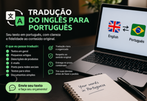 Eu vou fazer tradução do ingles para o portugues
