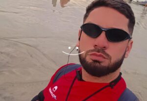 Eu vou gravar seu video na praia.