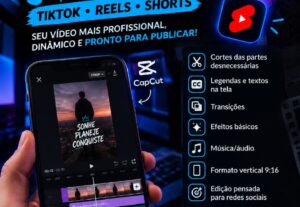 Eu vou editar seu vídeo para TikTok, Reels ou Shorts