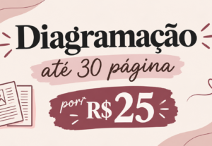 Eu vou Diagramar seu ebook por 25
